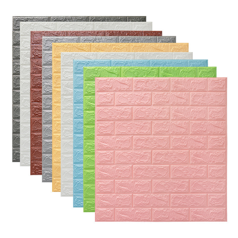 peel and stick 3d foam tiles self-adhesive wallpaper waterproof adhesive stickers for home paper walls decoration