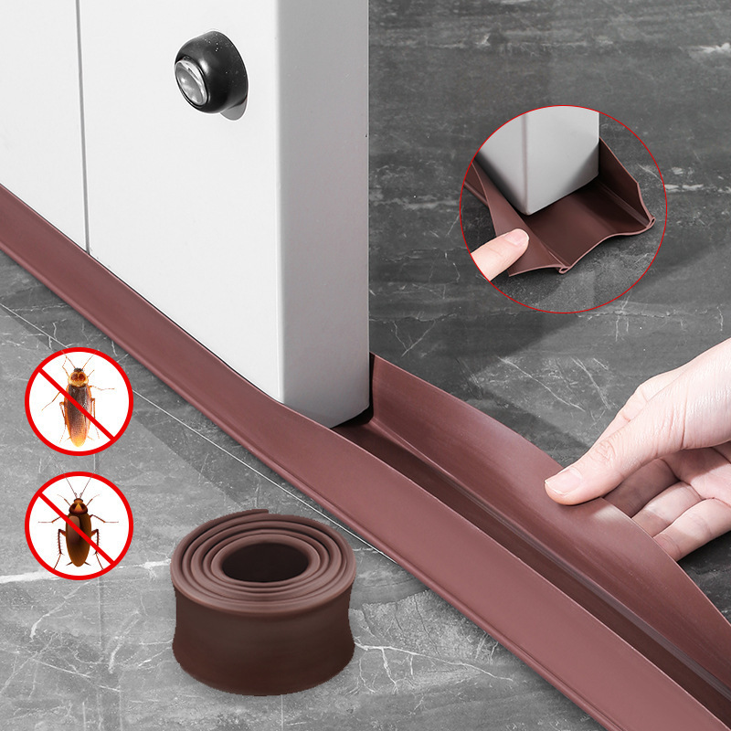 Waterproof Flexible Door Stopper Bottom Seal Strip Stopper Door Guard Sealing Soundproof Rubber Foam Weather Strip