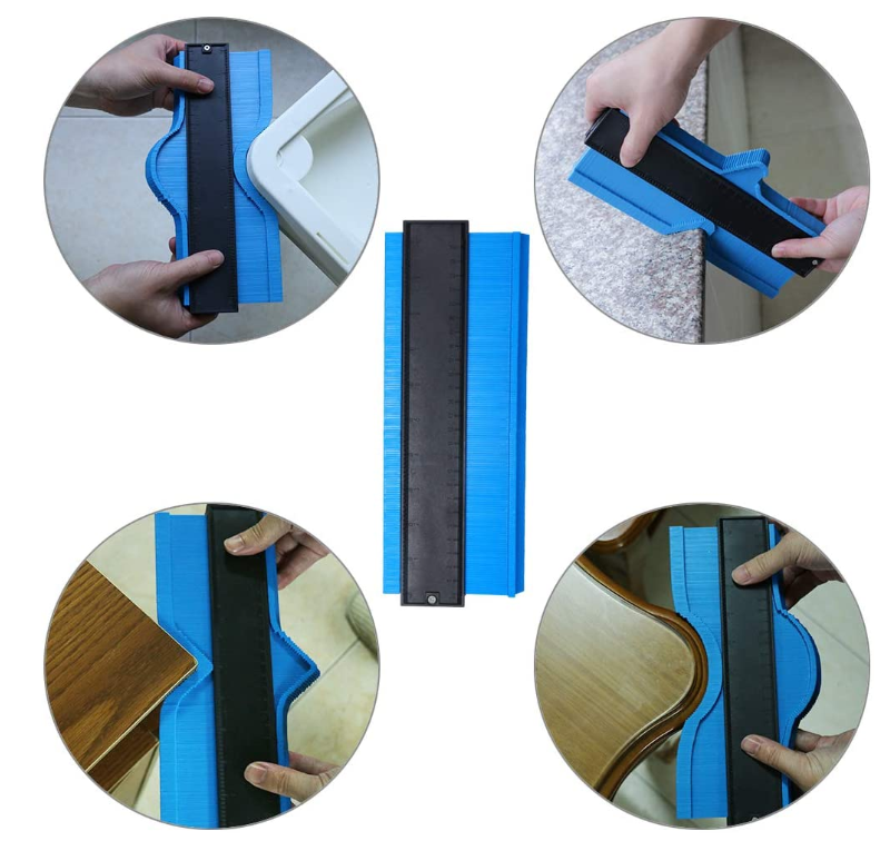 3 pcs 10inch+5inch+Angel Ruler Contour Gauge Profile Tool Plastic Duplicator Measuring Contour Gauge