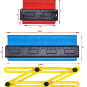 3 pcs 10inch+5inch+Angel Ruler Contour Gauge Profile Tool Plastic Duplicator Measuring Contour Gauge
