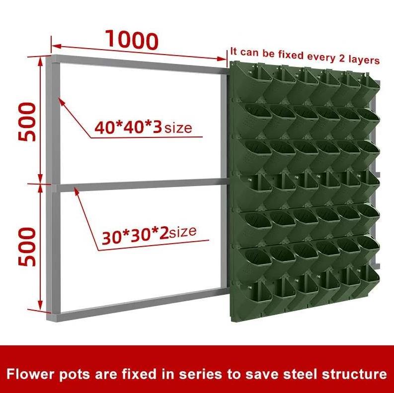 Hot Sale Vertical Green Wall Vertical Garden Wall Systems Hanging Wall Planter with Irrigation System