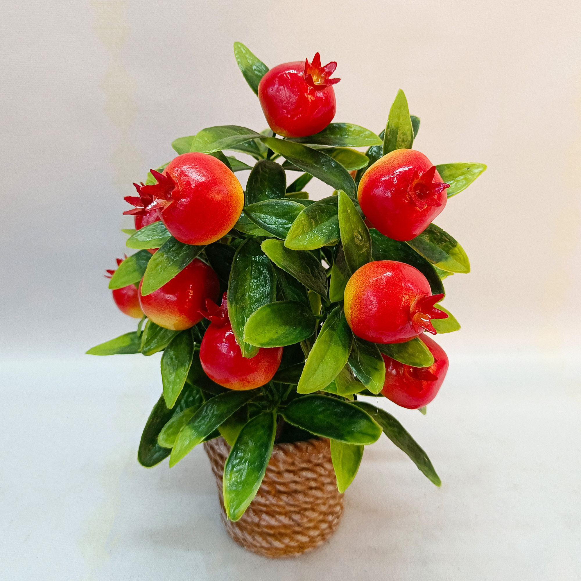 New Design High Quality Artificial Plant Indoor Artificial Small Pomegranate Bonsai Fruit Trees Real Touch Artificial Flower