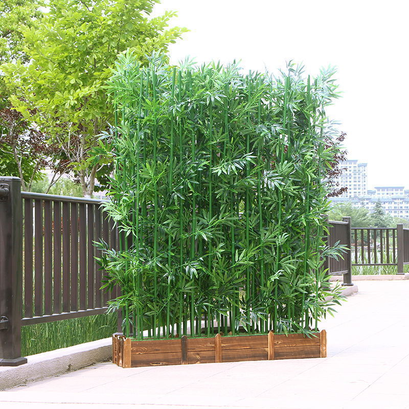 Hot Sale High Quality Outdoor and Indoor Decorative Artificial Lifelike Bamboo Plant Artificial Bamboo Fence for Decoration