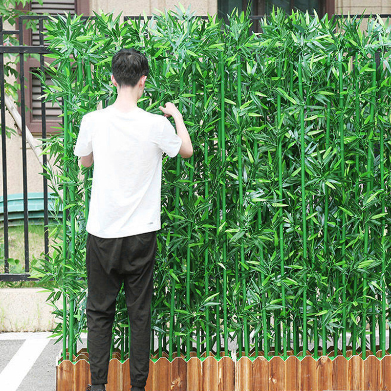 Hot Sale High Quality Outdoor and Indoor Decorative Artificial Lifelike Bamboo Plant Artificial Bamboo Fence for Decoration