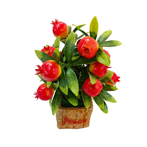 New Design High Quality Artificial Plant Indoor Artificial Small Pomegranate Bonsai Fruit Trees Real Touch Artificial Flower