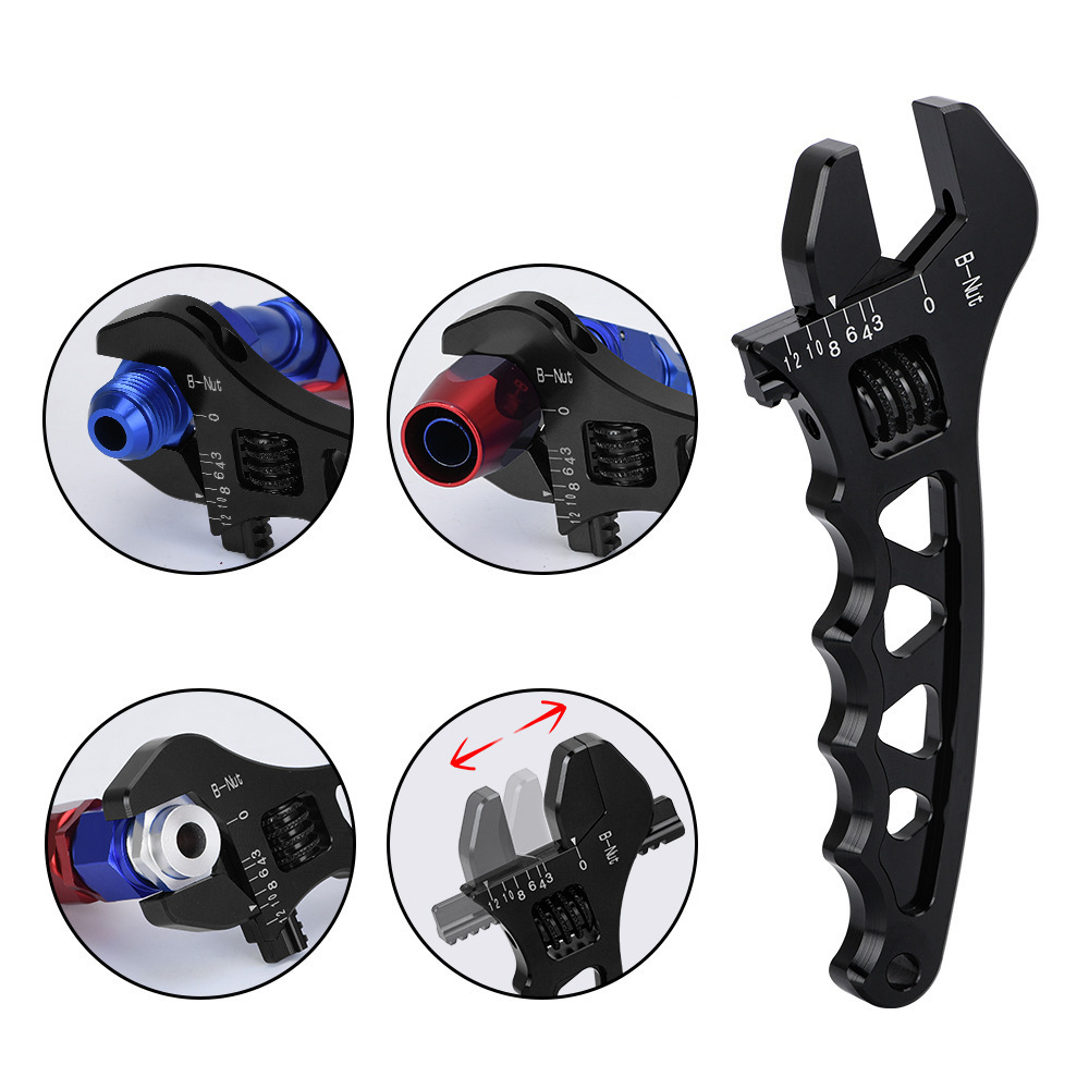 Hot sale Adjustable Wrench Lightweight Aluminum AN3-AN12 Hose Fitting tool spanner