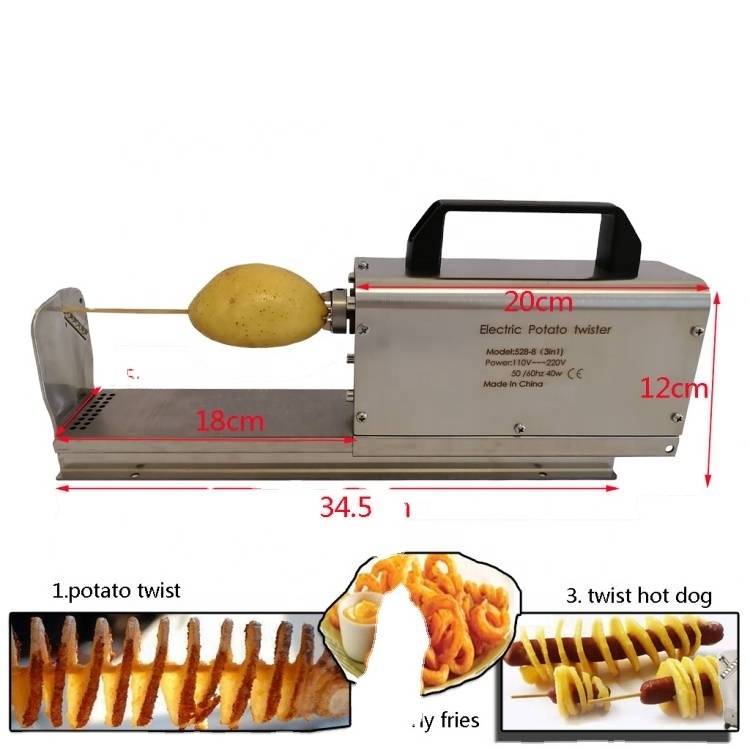 high quality Electric Spiral potato cutter /potato curly fry cutter