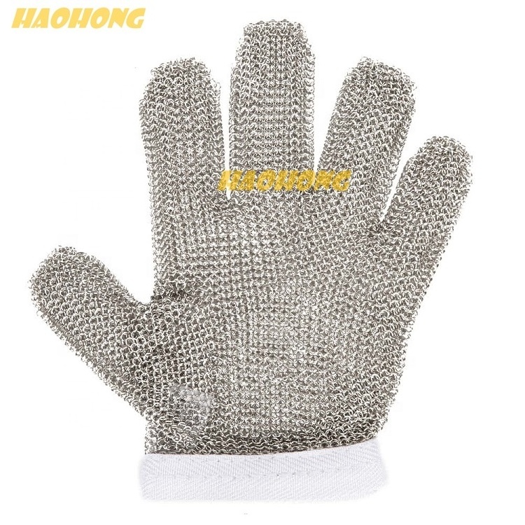 size S stainless steel wire ring butcher mesh chain mail gloves safety