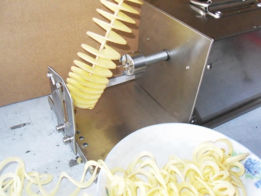 high quality Electric Spiral potato cutter /potato curly fry cutter