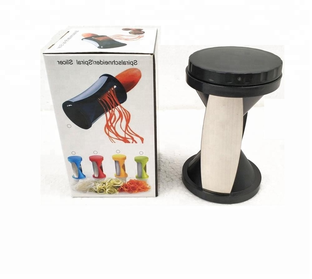 high-quality HH-SP098 Kitchen plastic spiral vegetable cutter slicer