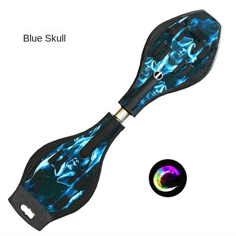 Vitality board long board skateboard two-wheel PU flash wheel swing skateboard adult two-wheel snake board swing car