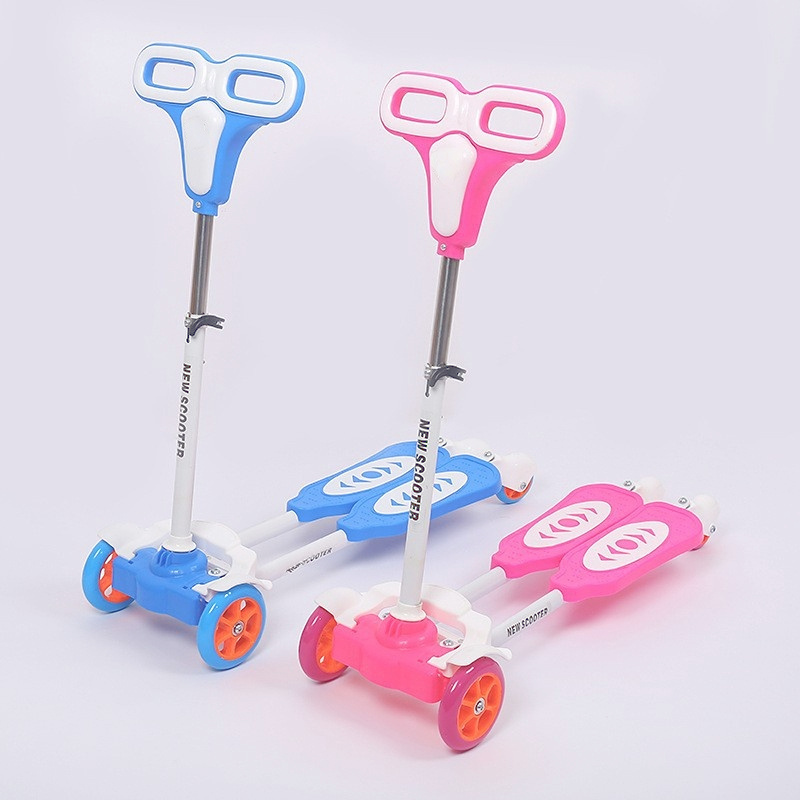 Four-wheel adjustable swing baby frog scooter