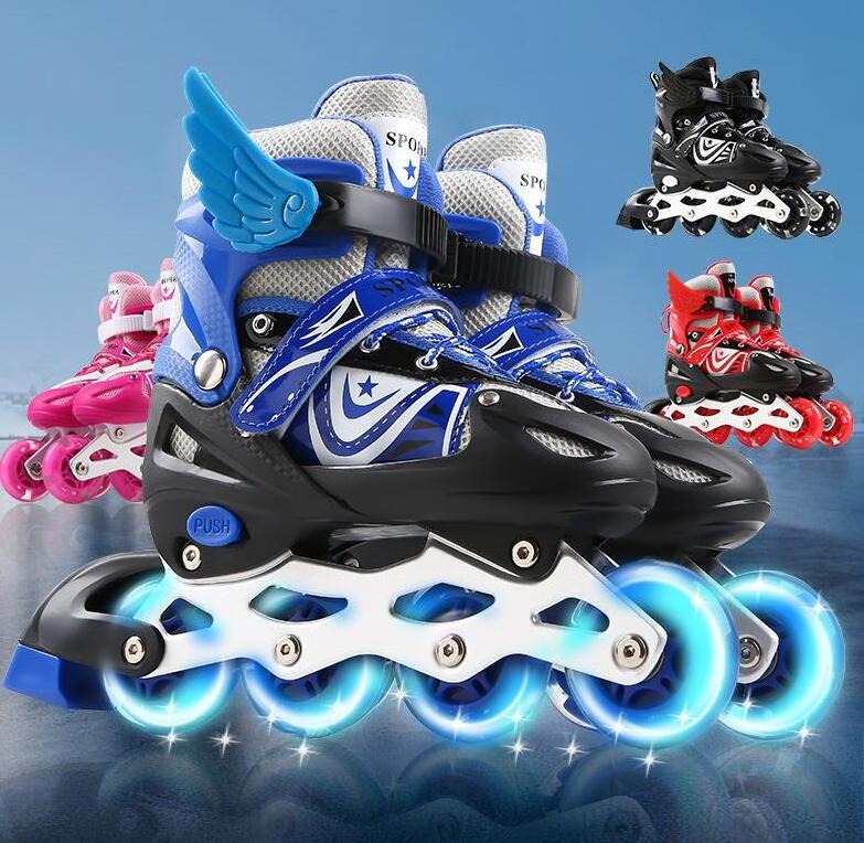 Hot Selling High Quality Children PU 4 Wheels Inline Roller Skate Shoes for Boys and Girls