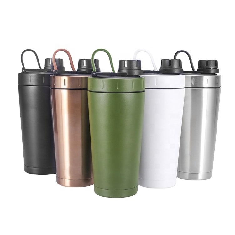 High Quality Custom Logo Double Wall Vacuum Insulated  Stainless Steel Shaker Bottle 500 ml Protein Shaker