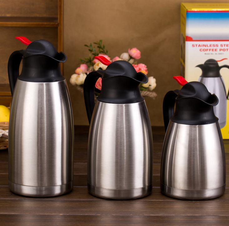 Hot Selling 1L High Quality 304 Double Wall  Stainless Steel Thermal Carafe Vacuum Thermos  Tea Coffee Pot