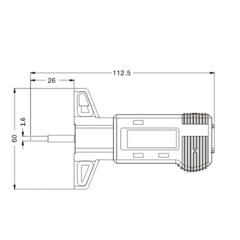 Easy reading motorcycle car truck bus wheel double unit one key switch LCD digital tire tyre tread depth gauge