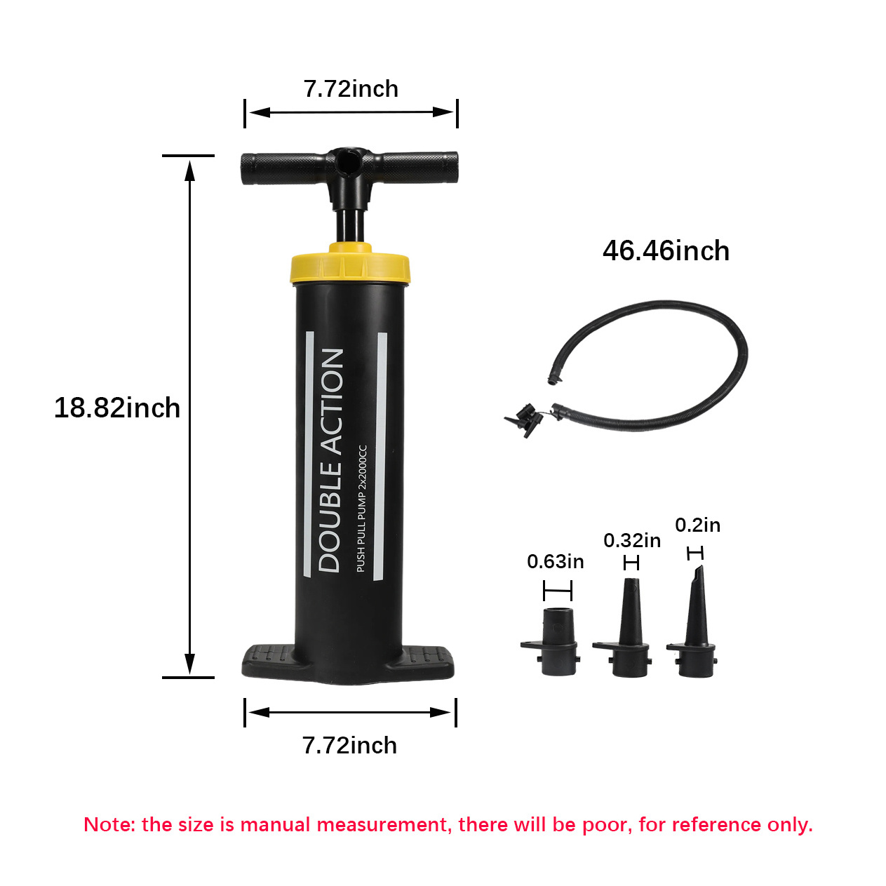 Great quality custom double action balloon pump manual hand pump double action air pump