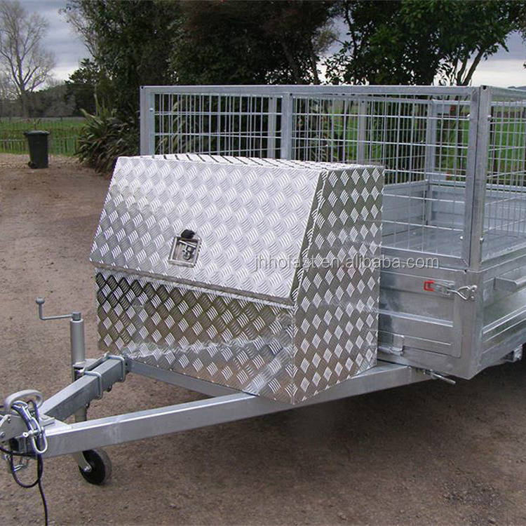 box trailer with large storage tool box