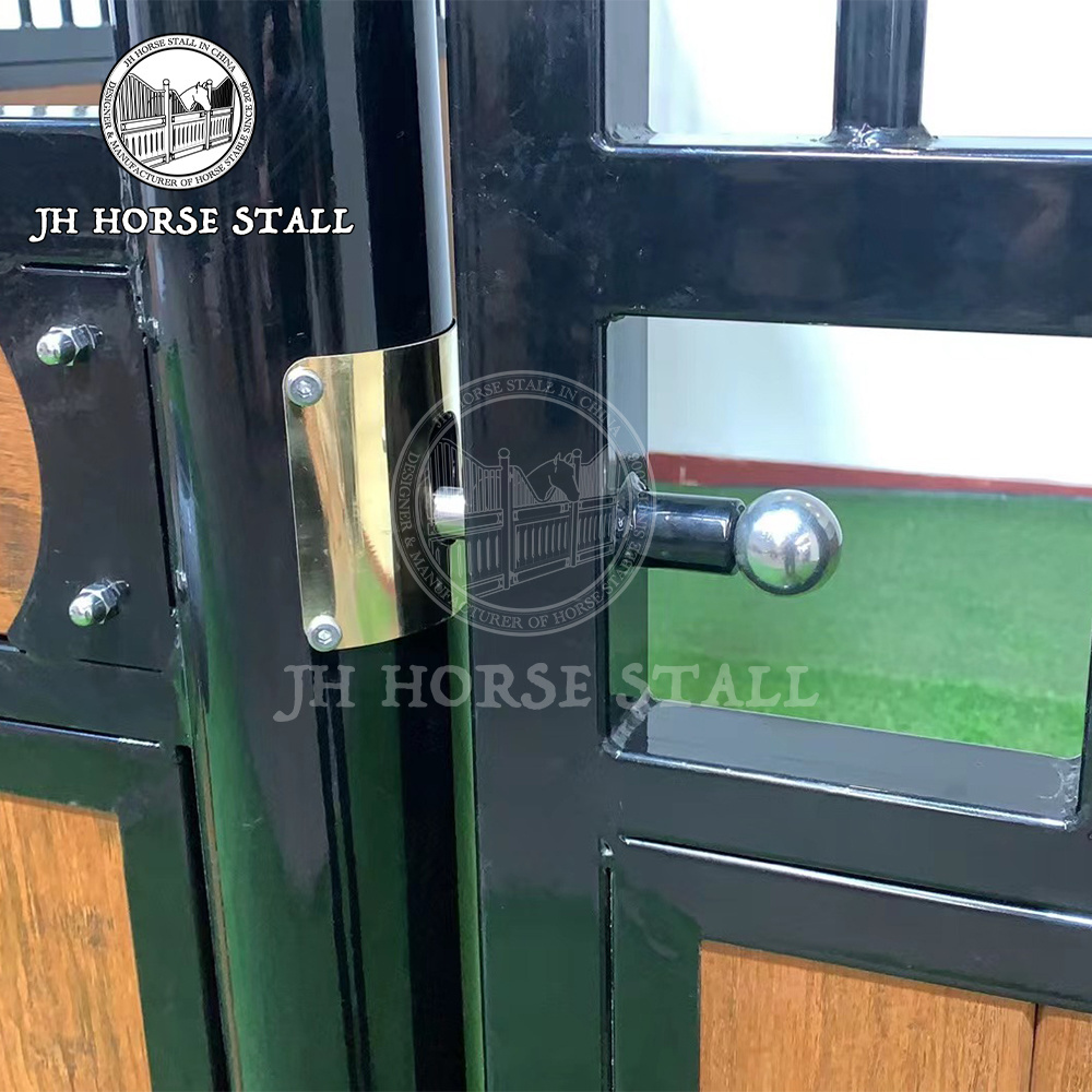 JH E02 High Quality Hot DIP Galvanized Steel Solid Steel Movable Bamboo Horse Box Stable Front Panel Door