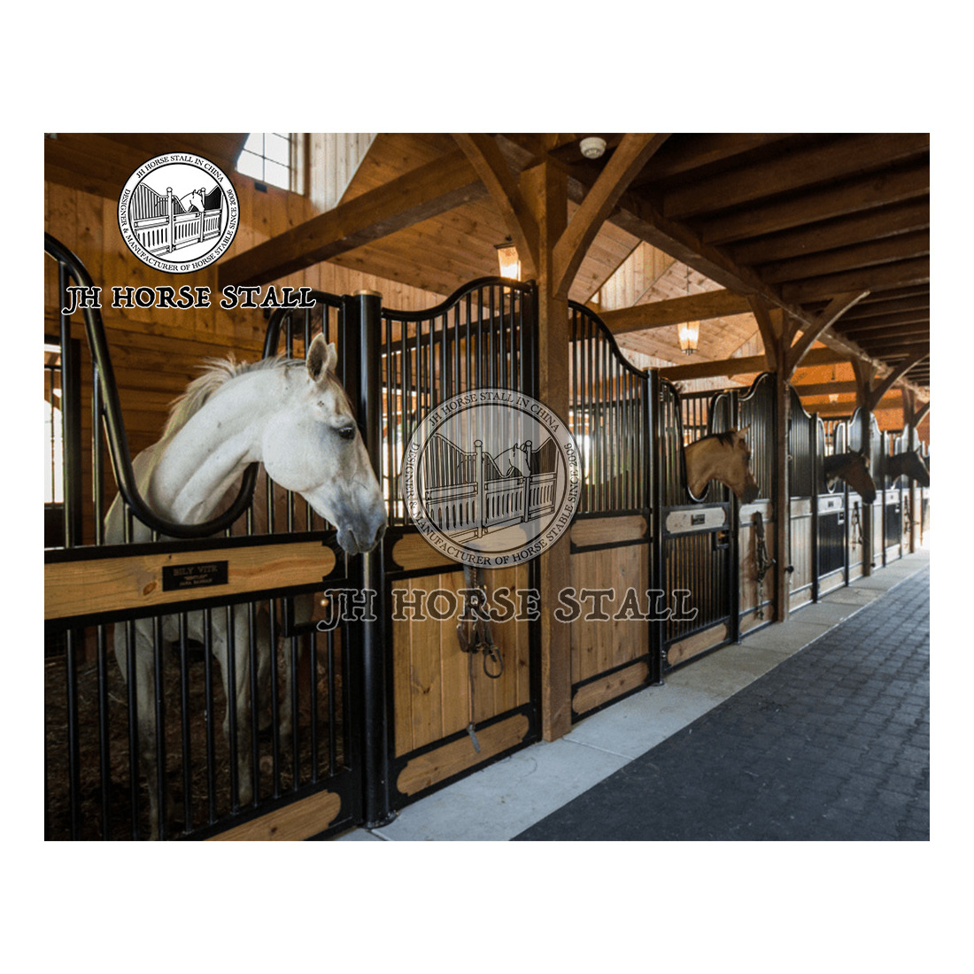 Europe horse barn accessories steel frame galvanised steel internal horse stable with roof