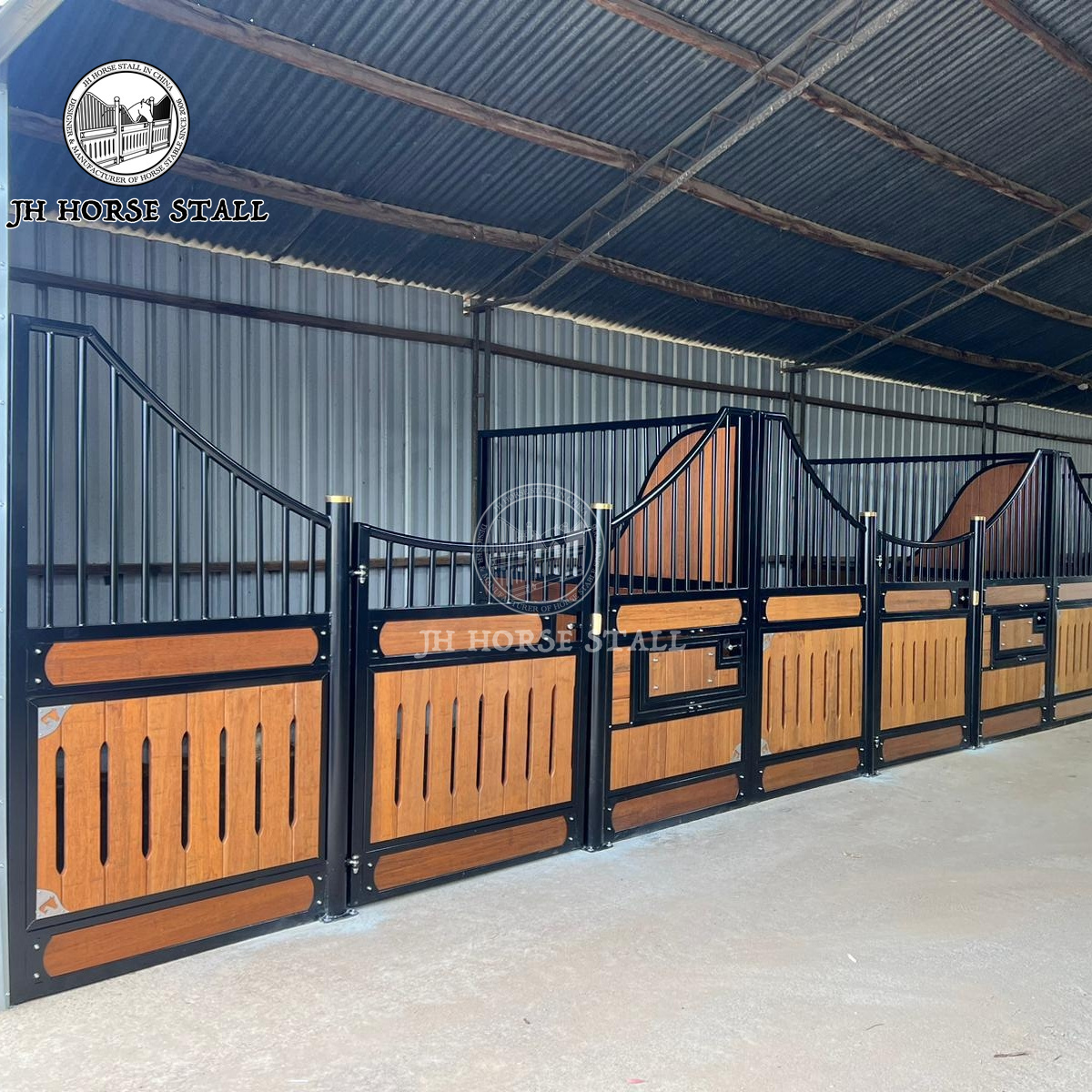 JH E02 European Equestrian Equine Equipment Horse Box Stall Horse Stable Panels Fronts for horse Barn