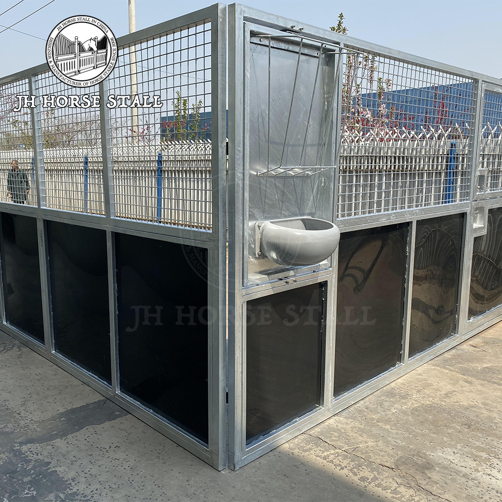 JH Horse Stable High quality customized used prefabricated 3.5x3.5m galvanized portable horse stable stalls with shelfter roof