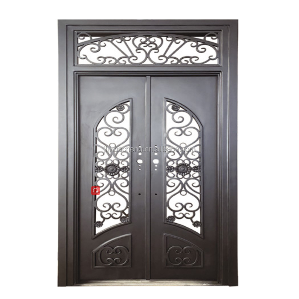 Front Simple Cast Iron Door unique product hign quality wrought Iron shape Bamboo Design Iron Door