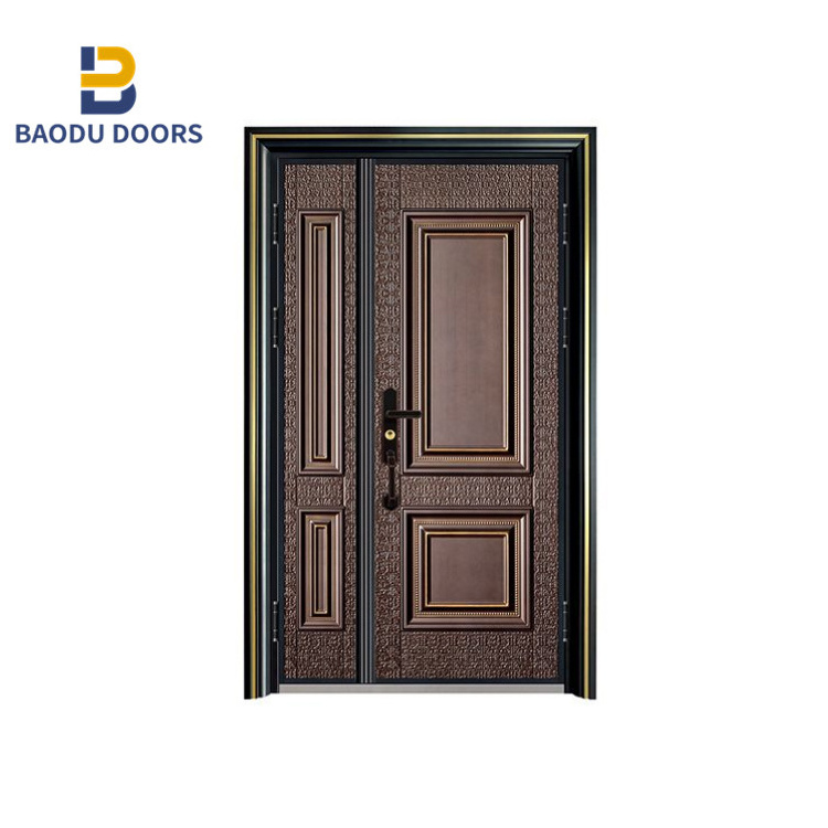 Bullet proof security door front door iron wrought prices cast aluminum door