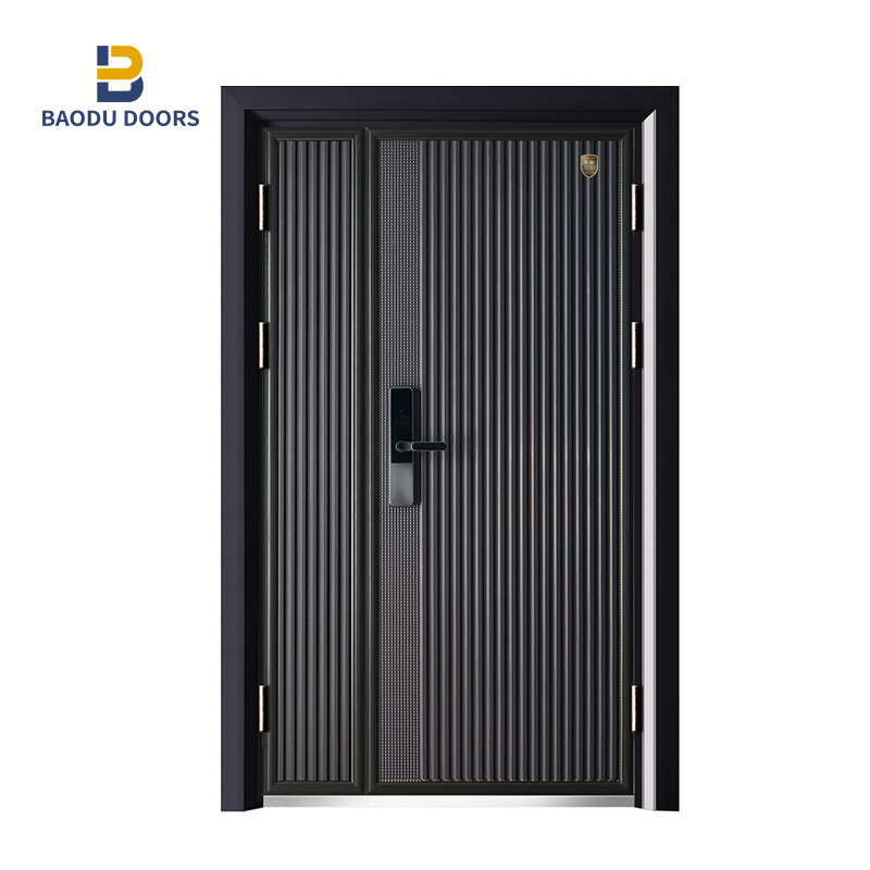 BaoDu factory hot sale luxury door handles with plate exterior aluminium louver door