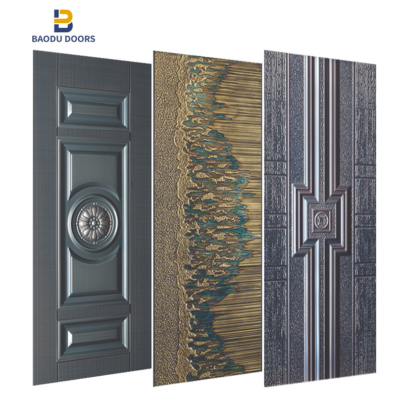 Bowdeu cheap price embossed door panel skin garage door skins with stainless steel sheets 0.5 mm