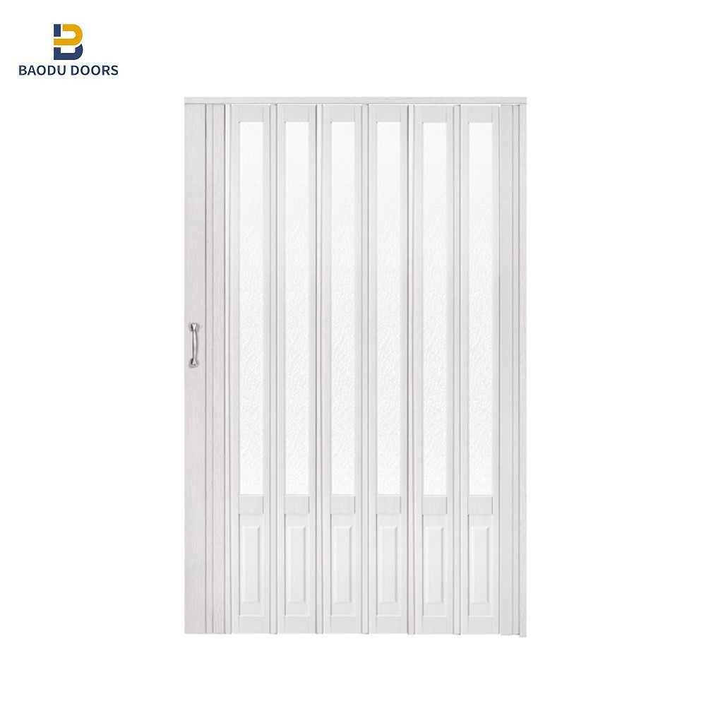 PVC Folding Door Sliding Door with Acrylic PS Panel with Wave panels - Accordion Folding Door