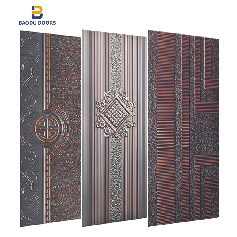 Bowdeu cheap price embossed door panel skin garage door skins with stainless steel sheets 0.5 mm