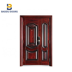 Doors High Quality Sound Proof Security Door Steel Door Swing Graphic Design Cold Rolled Steel for Home Modern Exterior Finished