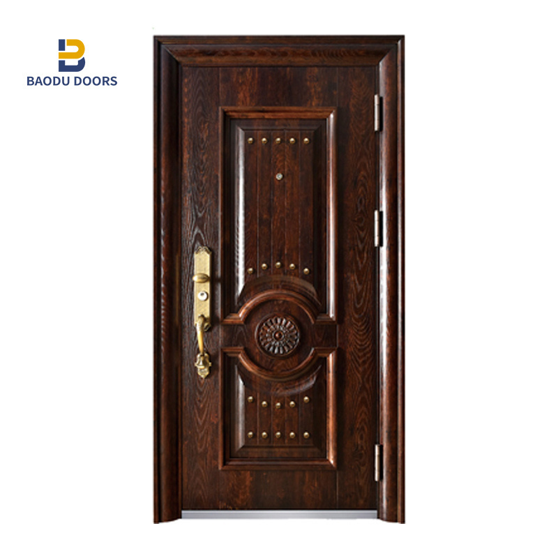 Security Steel Best Price Germany Security Doors Swing Main Lock + Side Lock + Up-down Lock(second Can Be Customized) Modern