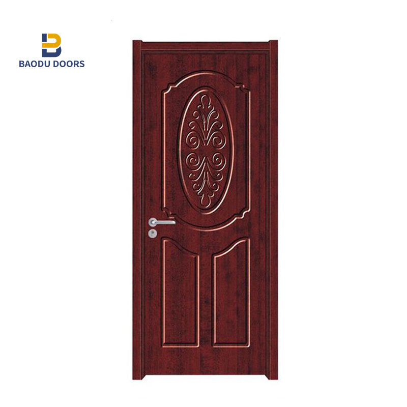 Bowdeu Factory Nigeria Toilet Design Wood Interior Doors PVC Wood Door For House