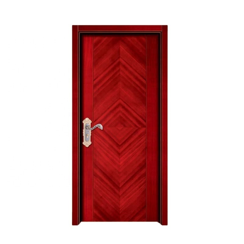 Solid wood red door perfume concentrated with wood door pivot hinge and prehung exterior double doors