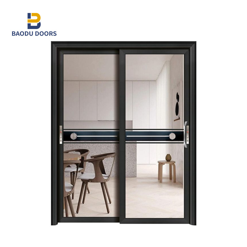 Customized Aluminium Soundproof Sliding Door Double Tempered Glass Exterior Sliding Door