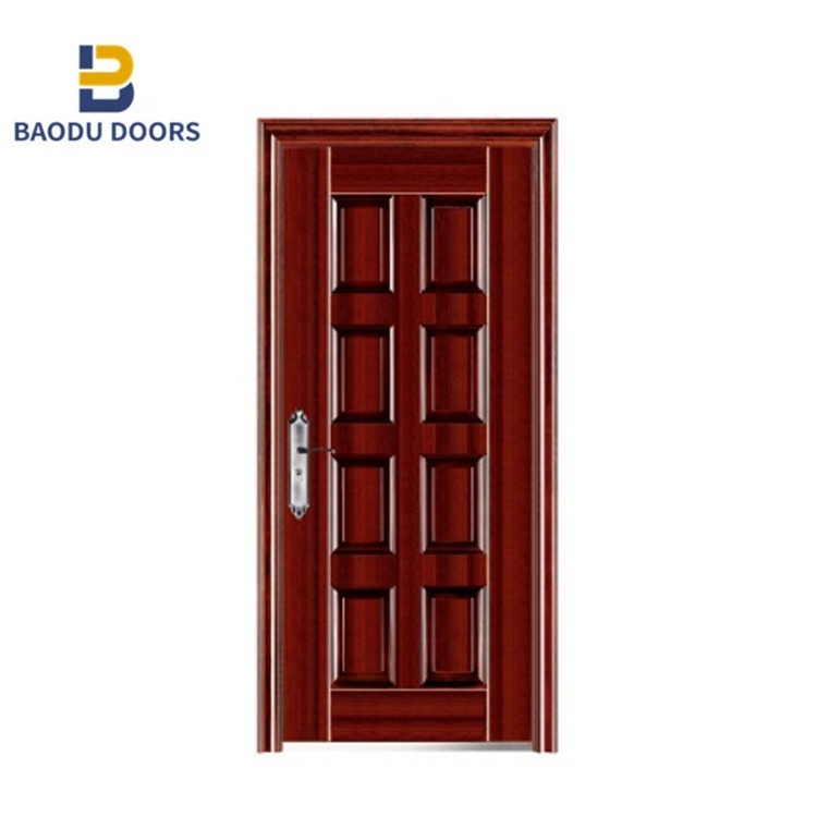 Security Door for Sale Ghana Entry Steel Door Price Exterior Steel Swing Graphic Design Cold Rolled Steel or Galvanized Sheet BD