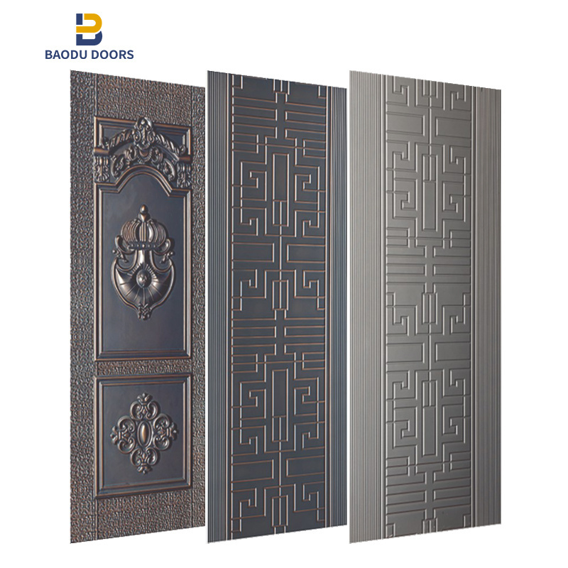 Bowdeu cheap price embossed door panel skin garage door skins with stainless steel sheets 0.5 mm