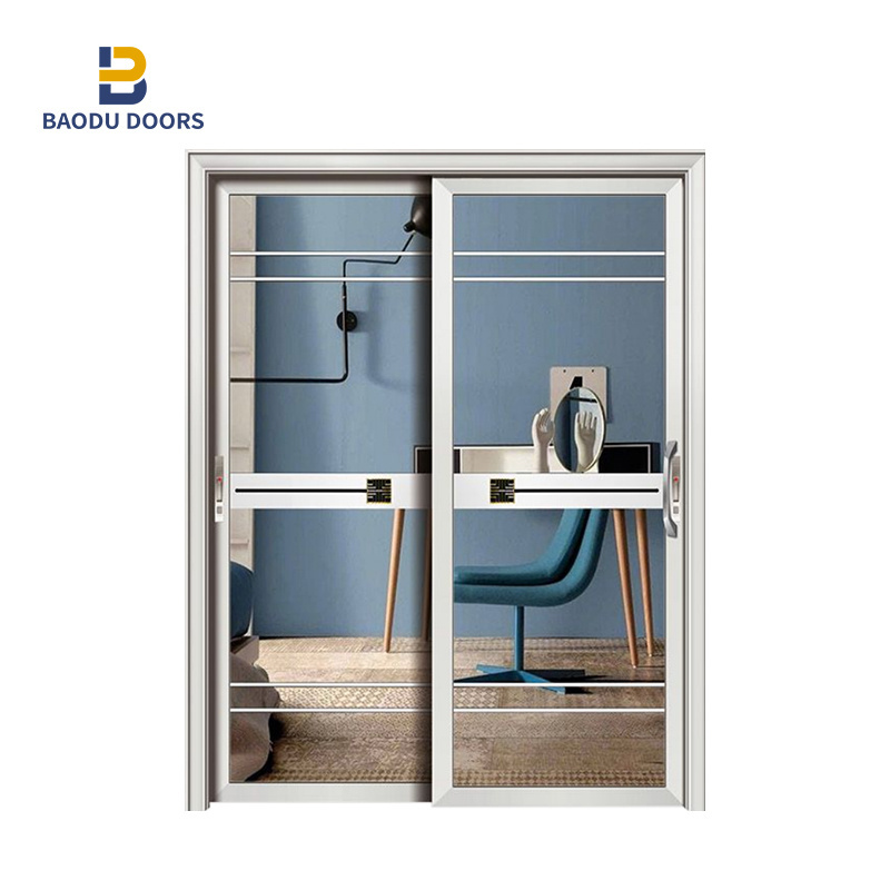 Customized Aluminium Soundproof Sliding Door Double Tempered Glass Exterior Sliding Door