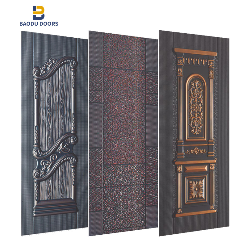 Bowdeu cheap price embossed door panel skin garage door skins with stainless steel sheets 0.5 mm