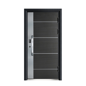 Baodu doors factory turkey doors steel security entrance front gate security double steel fire sliding exterior entry door