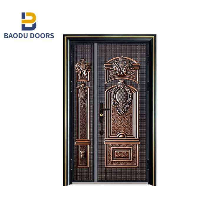 Bullet proof security door front door iron wrought prices cast aluminum door