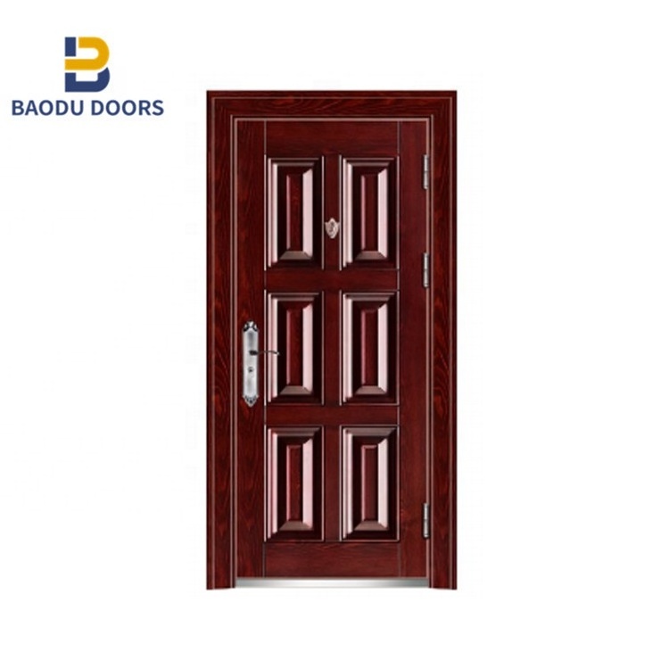 Doors High Quality Sound Proof Security Door Steel Door Swing Graphic Design Cold Rolled Steel for Home Modern Exterior Finished