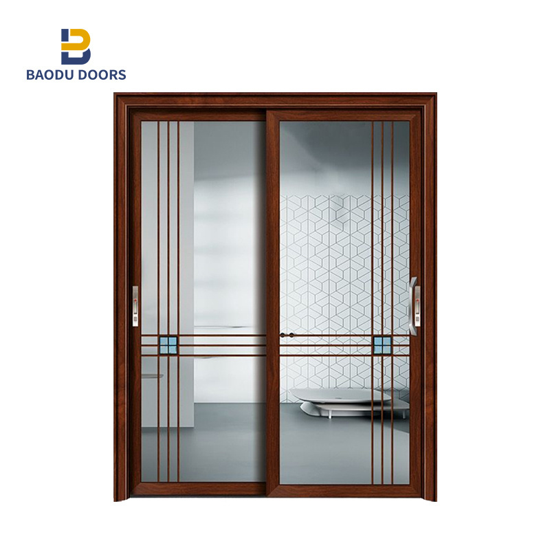 Customized Aluminium Soundproof Sliding Door Double Tempered Glass Exterior Sliding Door