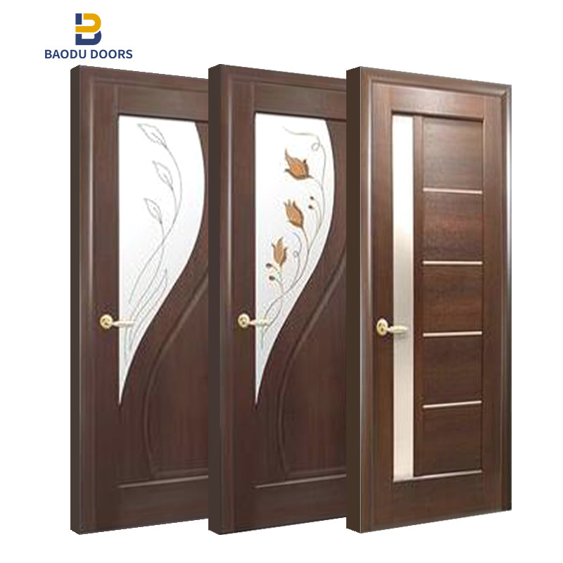 Modern Design Cheap Price wooden front door for house philippines narra wood doors