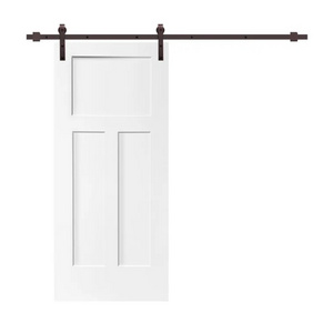 Bowdeu Doors pvc bathroom barn doors soundproof interior sliding door hardware barn waterproof Coating