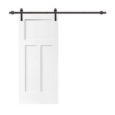 Bowdeu Doors pvc bathroom barn doors soundproof interior sliding door hardware barn waterproof Coating