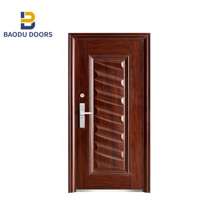 Security Door for Sale Ghana Entry Steel Door Price Exterior Steel Swing Graphic Design Cold Rolled Steel or Galvanized Sheet BD