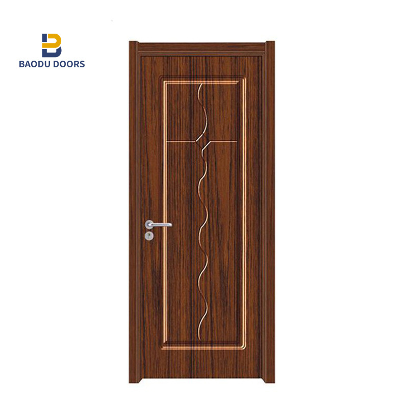 Bowdeu Factory Nigeria Toilet Design Wood Interior Doors PVC Wood Door For House